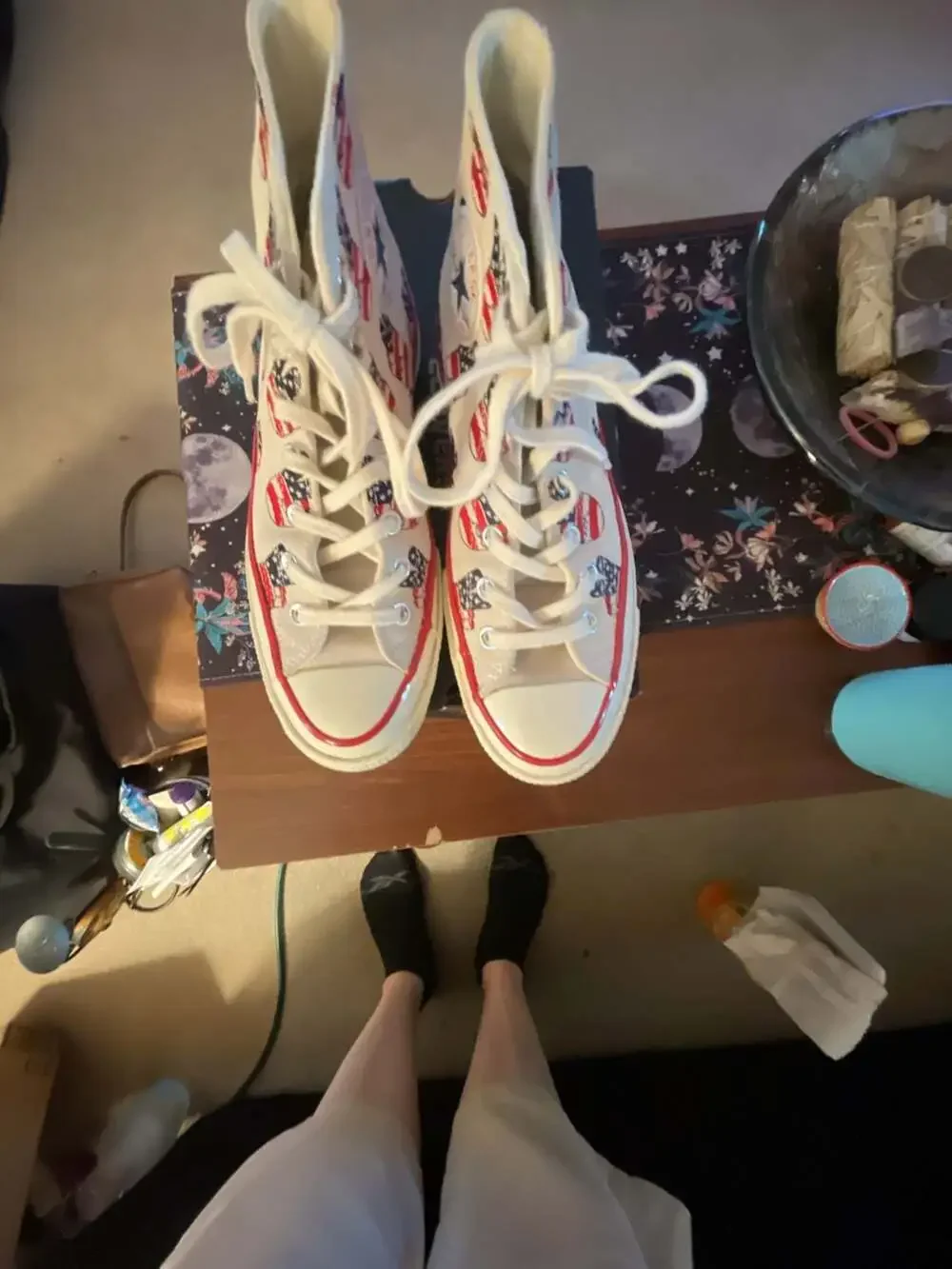 Suede Converse Chuck Taylor All Star 70 'Election Day' High Top Sneakers - Picture 4 of 9